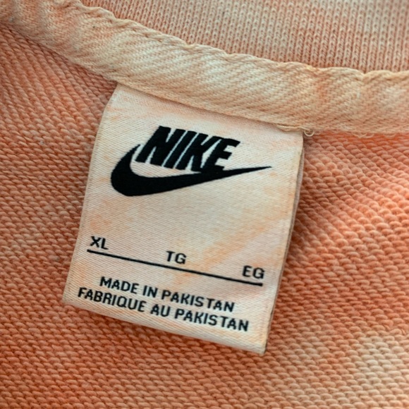 Pink/orange/white tie dye Nike long sleeve sweatshirt size XL - Picture 2 of 6